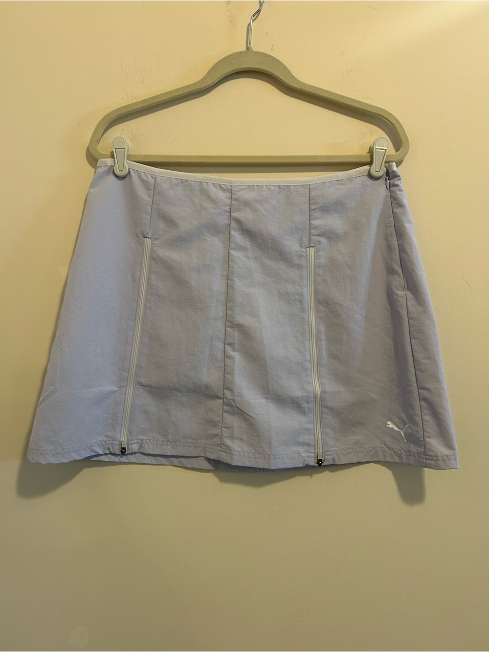 Puma Women's Light Blue Athletic Skirt with Front Ventilation Zips